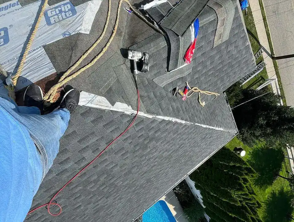 Boundless New Jersey Roofing Contractors working on roof replacement and repair.